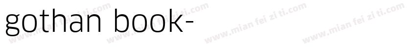 gothan book字体转换